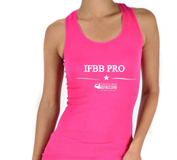 IFBB PRO Pink Racerback top