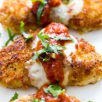 healthy chicken parmesan, low carb meals, high protein meals, chicken dishes